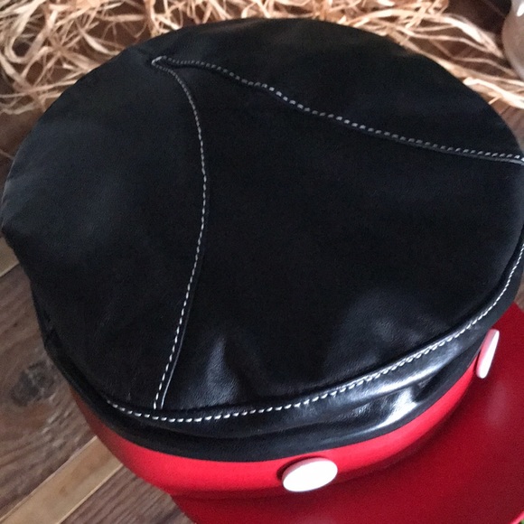 Disney Mickey Mouse X Gigi Burris Millinery 1928 Willie Leather Cap Designer - Picture 6 of 17